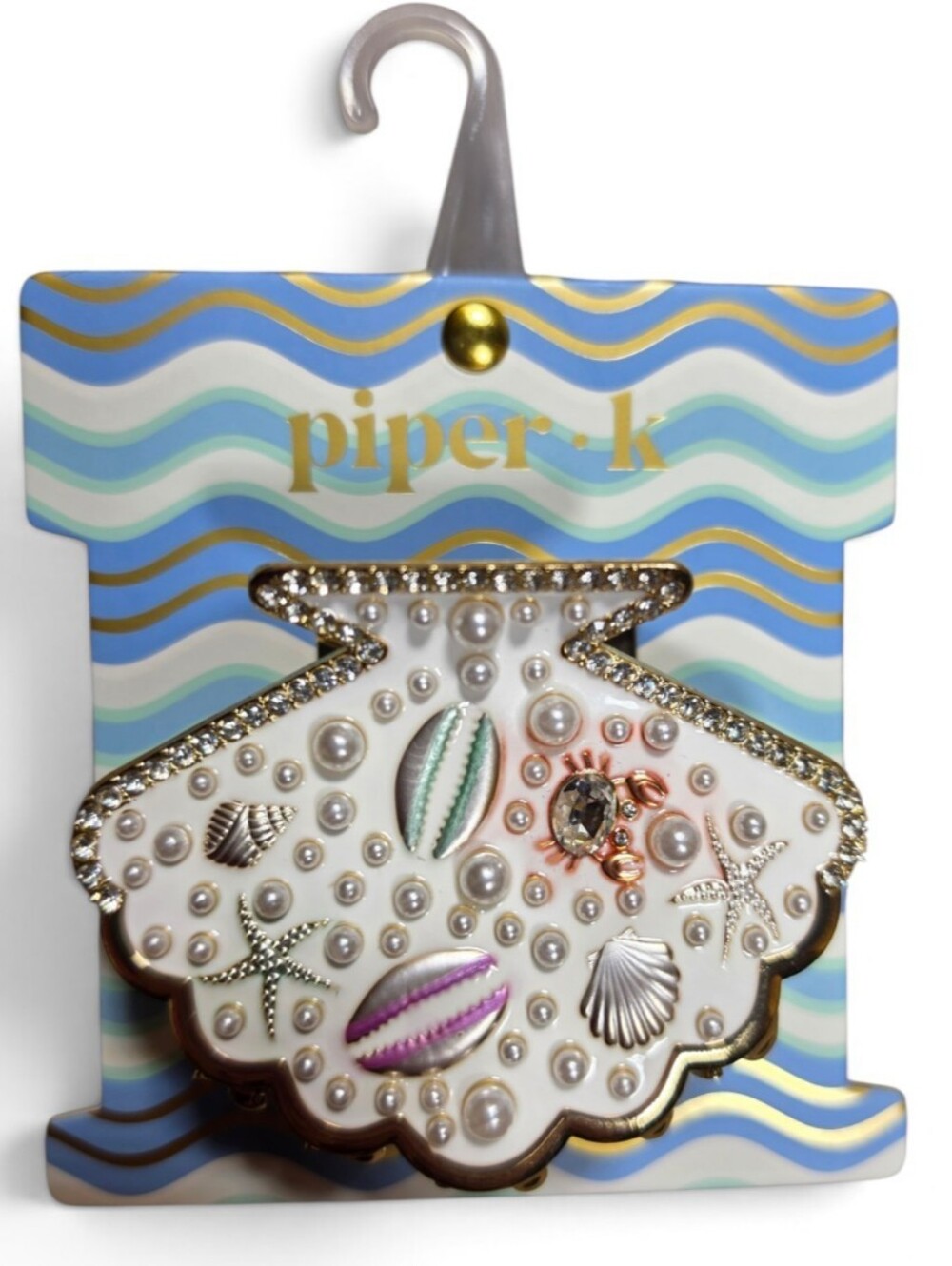 Piper K Bejeweled Seashell Claw Clip